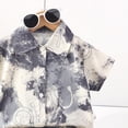 thumbnail image 5 of newwalpole Little & Big Boy's Button Down Hawaiian Shirts and Shorts Set Toddler Baby Boy Outfit Summer Clothing (Light Gray,18-24 Months), 5 of 7