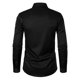 thumbnail image 2 of Camisas Y s Camisa de manga larga con solapa de a juego de colores a la moda informal para hombre (Black, M), 2 of 4