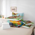 thumbnail image 5 of YST 7Pcs Pumpkin Comforter Set, Fall Pumpkin Maple Leaves Bed in a Bag, Queen Size, Polyester, 5 of 5