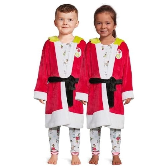 The Grinch Toddler Pajamas and Robe Set, 3-Piece, Size 5T