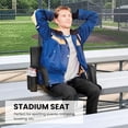 thumbnail image 4 of SPECSTAR Reclining Stadium Seat Chair with Backrest and Armrests, Portable Cushion for Bleachers, Set of 1, 4 of 8