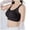 Black, variant on Women's Fixed Cup Lift Seamless Bra Adjustable Underwire Breathable Retraction Purple M