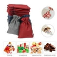 thumbnail image 1 of destyer 24 Pieces Candy Bags Set Christmas Advent Countdown Calendar Gift Pouches Drawstring Burlap Snacks Organizers Decoration, 1 of 6