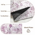 thumbnail image 6 of Round Rugs 4Ft, Pink Botanical Round Area Rug Washable Indoor Throw Carpet, Watercolor Spring Floral Summer Soft Non Slip Circle Rug for Kitchen Nursery Room Home Decor Aesthetic, 6 of 8