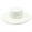 White, variant on Elegant Round Top Fedora with Bow Wide Brim Jazz Hat for Men & Women Felt Cloche
