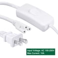 thumbnail image 4 of Unique Bargains T5 T8 LED Tube Power Extension Cable with Switch 3Pin 1M Length White 3Pcs, 4 of 5