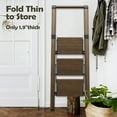 thumbnail image 5 of 3 Step Ladder,Aluminum Lightweight Folding 3 Step Stool with Anti-Slip Wide Pedal, 330lbs Capacity Step Ladder for Household,Kitchen,Office - BlackWoodgrain, 5 of 16