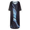 thumbnail image 4 of Vestido de dos piezas de manga corta con cuello redondo y estampado casual de moda para mujer Wmkox8yi bvn72, 4 of 5
