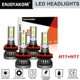 thumbnail image 1 of 4pcs H11 LED Headlight Bulbs Low Beam For Honda Civic 2017-2020 6000K Xenon White Kit, 1 of 8