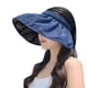 thumbnail image 1 of Zhuge Visera para mujer con protección UV mejorada, sombrero para el sol plegable para mujer, este sombrero de concha se puede usar como diadema (azul marino), 1 of 4