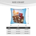 thumbnail image 4 of Bingfone Trip To London Linen Throw Pillow Covers Cushion Case Pocket Button Vintage Farmhouse Pillowcase For Sofa Couch Bed 20"X20", 4 of 9