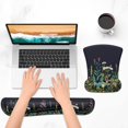 thumbnail image 2 of ERDS-Mouse Pad Wrist Support Keyboard Wrist Rest Pad Ergonomic Mousepad Non-Slip Memory Foam Keyboard Pad Easy Typing Pain Relief Perfect for PC Laptop Gaming Office, Weeds, 2 of 4