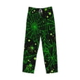 thumbnail image 4 of Sigee Green Bright Web with Spiders Print Men's Pajama Pants - Soft Lounge Sleep Bottoms with Elastic Waistband and Pockets-Medium, 4 of 9