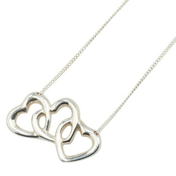 Pre-Owned Tiffany & Co. Triple Heart Necklace in 925 Sterling Silver for Women. (Good)