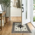 thumbnail image 2 of ODIKA 2'x3' Washable Accent Rug Door Retro Farmhouse Plaid Repeating Border Panel Motif Vintage for Bedroom, Nursery, RV, Pet Friendly, Bedside Mat, 2 of 7
