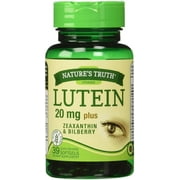 Nature's Truth Lutein 20 mg Plus Zeaxanthin and Bilberry Capsules 39 ea (Pack of 2)