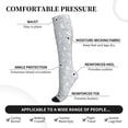 thumbnail image 3 of Lsque Fun Rabbit Pattern Sport Compression Socks for Men & Women 15-20 mmHg Knee High Nurse Pregnant Running Medical and Travel Athletic, 3 of 6