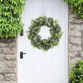 thumbnail image 3 of AMLESO 18" Welcome Eucalyptus Wreath Front Door Garland Artificial Green Leaves Spring, 3 of 8