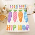 thumbnail image 5 of Erosebridal Colorful Cute Carrot Full Size Sheets,Watercolor Kawaii Polka Dots Bed Sheets For Kids Girls 4pcs, 5 of 6