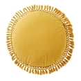 thumbnail image 2 of Indigo Ink Tufted 20" Gold Boho Round Cotton Decorative Pillow with Tassels, 2 of 5