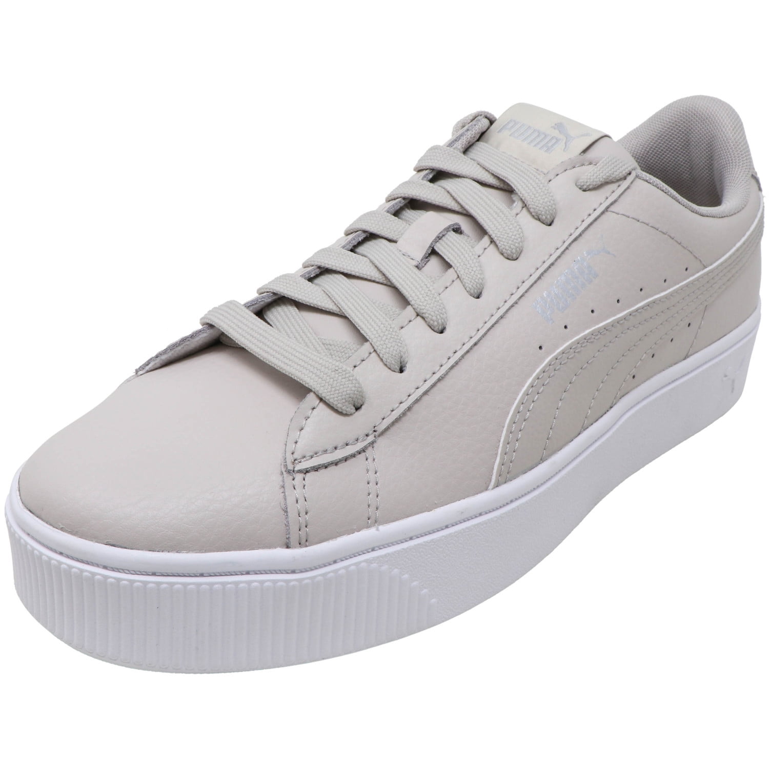 Puma Women's Vikky Stacked L Silver Gray / Ankle-High Leather Sneaker ...