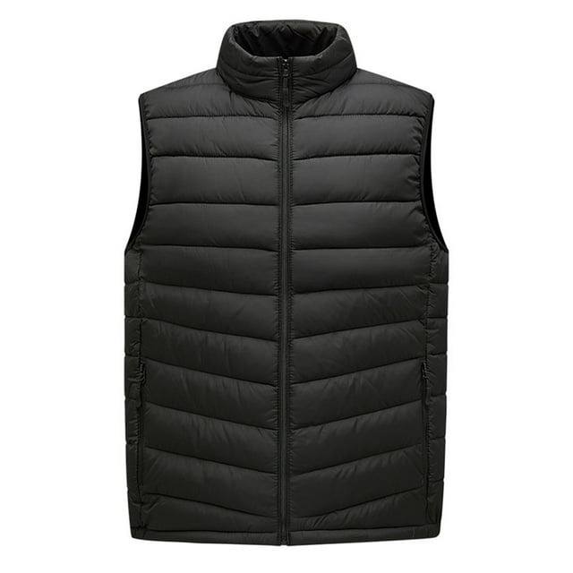 Men's Windproof Down Vest Jacket Warm Thickened Outerwear for Winter Comfort and Style