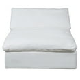 thumbnail image 6 of Modular Sectional Sofa, Deep Seating Chaise Lounge Couch, Slipcovered L-Shape Sofa, White, 6 of 8
