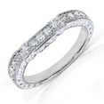 thumbnail image 2 of Antique Round Diamond Wedding Band for Her in White Gold, 2 of 3
