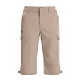 thumbnail image 4 of ZOYOEN Mens Capris Pockets with Pockets- Stretch Comfort Waist Casual Relaxed Fit Cargo Shorts Coffee Size 34, 4 of 7