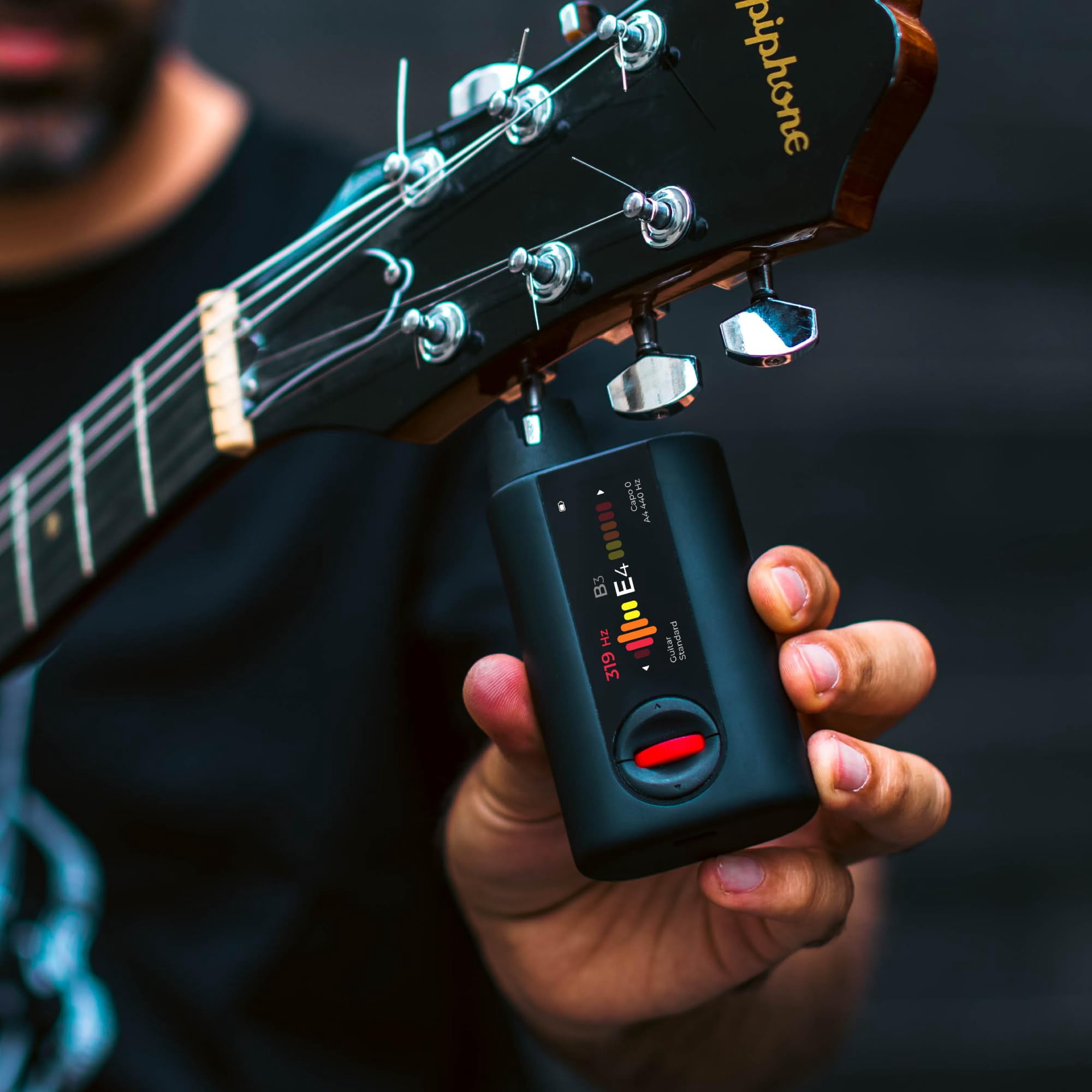 Roadie 4 Smart Automatic Guitar & Ukulele Tuner | Fast & Accurate Auto Tuning with Built-in Metronome and String Winder | For Acoustic, Electric, 12-String Guitars, Banjo, Mandolin | 150+ Tunings