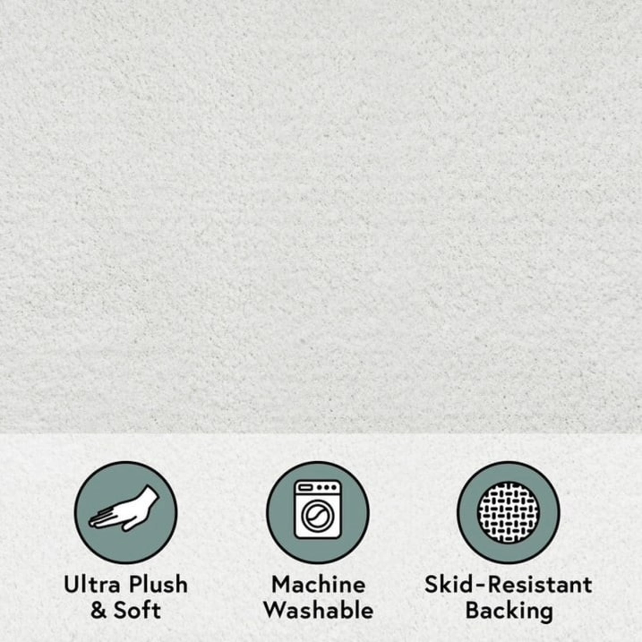 Better Homes & Gardens Ultra Soft Polyester Rug, Plush Absorbent Floor Rug with Skid-Resistant Backing, Machine Washable, 23" x 39", Arctic White