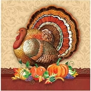 Creative Converting 16 Count Paper Lunch Napkins, 3-Ply, Autumns Feast