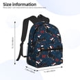thumbnail image 2 of Easygdp Christmas Dachshund Mochila Casual para Portátil, Mochila para Escuela, Viajes, Negocios, 2 of 6