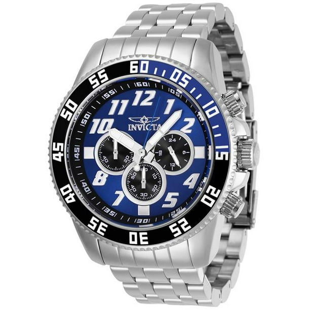 Invicta 29853 Mens Pro Diver Quartz Chronograph Blue Black Dial Watch Walmart
