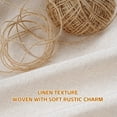 thumbnail image 6 of Zrodlmo Beige Scalloped Shower Curtain with Hooks, Waterproof Thick Linen Textured Fabric Bathroom Curtain, 72"x 72", 6 of 7