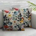 thumbnail image 3 of Flower Throw Pillow Cover,Blooming Flower Soft Square Cushion Case Covers Home Decor for Couch Sofa Bedroom Car Office  Pillowcases, 3 of 5