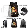 thumbnail image 6 of Uourmeti Stylish 17 Inch Backpack for Travel School, Comfortable To Touch Large Capacity Fine Craftsmanship School Backpack, Hamburger and Fries Design, 6 of 6