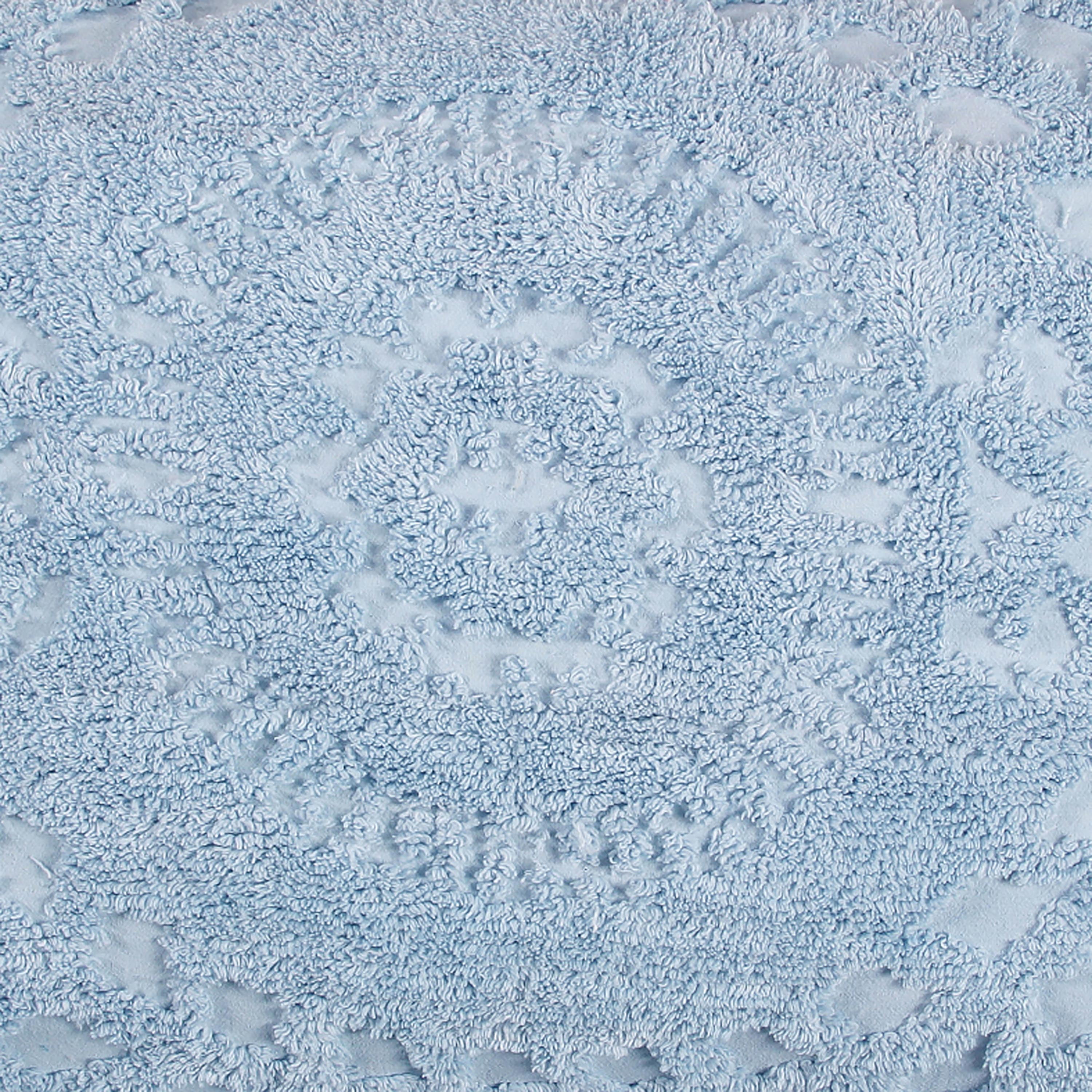 Better Trends 2 Piece Twin Bedspread Set 100% Cotton Chenille Tufted Medallion Pattern Soft & Luxurious Feel, Perfect for Gifting and All Seasons, Machine Washable (Blue) Rio Collection