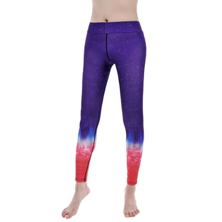 Women's Power Flex Yoga Pants Stretchy Exercise Leggings Close-fitting Fitness Pants with Gradients Design and Delicate