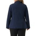 thumbnail image 3 of Agnes Orinda Women' s Plus Size Blazer Lapel Work Double Breasted Jacket Blazers 2023, 3 of 5