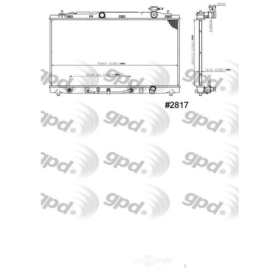 Radiator Fits select: 2007 TOYOTA CAMRY, 2005-2012 TOYOTA AVALON