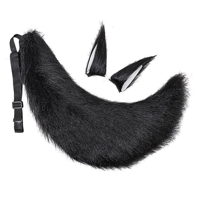 Anime Lobo zorro/gato cola de felpa + 2 Clip orejas Prop Halloween Cosplay nuevo