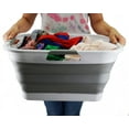 thumbnail image 6 of SAMMART Set of 2 - 30L (8 gallon) Collapsible Plastic Laundry Basket - Foldable Pop Up Storage Container / Organizer - Portable Washing Tub - Space Saving Hamper / Basket, Water capacity: 24L, 6 of 7