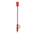 thumbnail image 4 of Cable USB tipo C 2 en 1 con adaptador OTG para cargador de teléfono móvil Samsung. rojo, 4 of 6