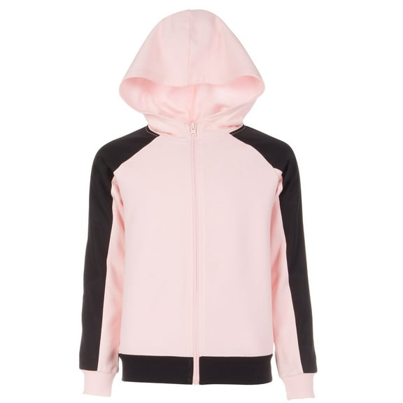 Ideology Big Girl's Pieced Zip up Hoodie Pink Size Large