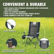 Ozark Trail High Back Camping Chair, Black, Adult