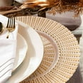 thumbnail image 2 of Sparkles Home  Venezia Glass Charger Plate Gold, 2 of 5
