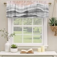 thumbnail image 3 of Gray Coastal Beach Valances for Windows, Decorative Rod Pocket Window Valance Curtains, Modern Oil Painting Nautical Short Curtain Drapes for Kitchen/Bathroom/Living Room, 2 Panels, 42" W x 12" L, 3 of 8