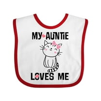 Inktastic My Auntie Loves Me Girls Baby Bib