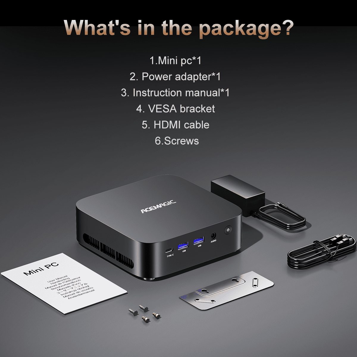 NIPOGI Mini PC K1 AMD Ryzen Embedded R2544 16GB DDR4 512GB SSD 4K